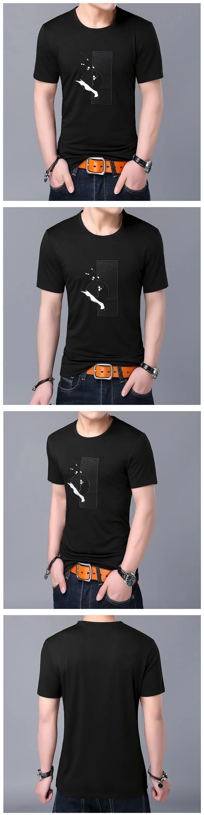 2019 New Fashion Brand Tshirt Men O Neck Print Summer Tops Streetwear Pattern Korean boys Short Sleeve T-Shirt Mens Clothing