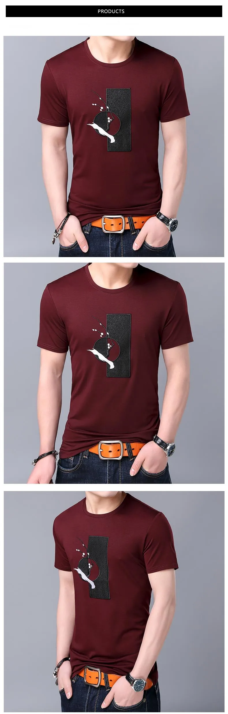 2019 New Fashion Brand Tshirt Men O Neck Print Summer Tops Streetwear Pattern Korean boys Short Sleeve T-Shirt Mens Clothing