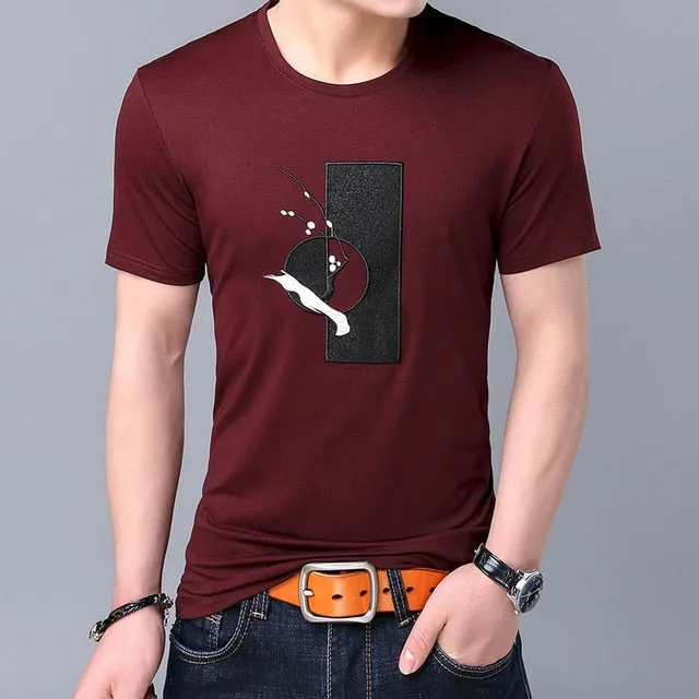 2019 New Fashion Brand Tshirt Men O Neck Print Summer Tops Streetwear Pattern Korean boys Short Sleeve T-Shirt Mens Clothing