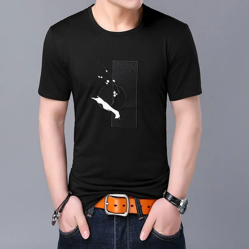 2019 New Fashion Brand Tshirt Men O Neck Print Summer Tops Streetwear Pattern Korean boys Short Sleeve T-Shirt Mens Clothing