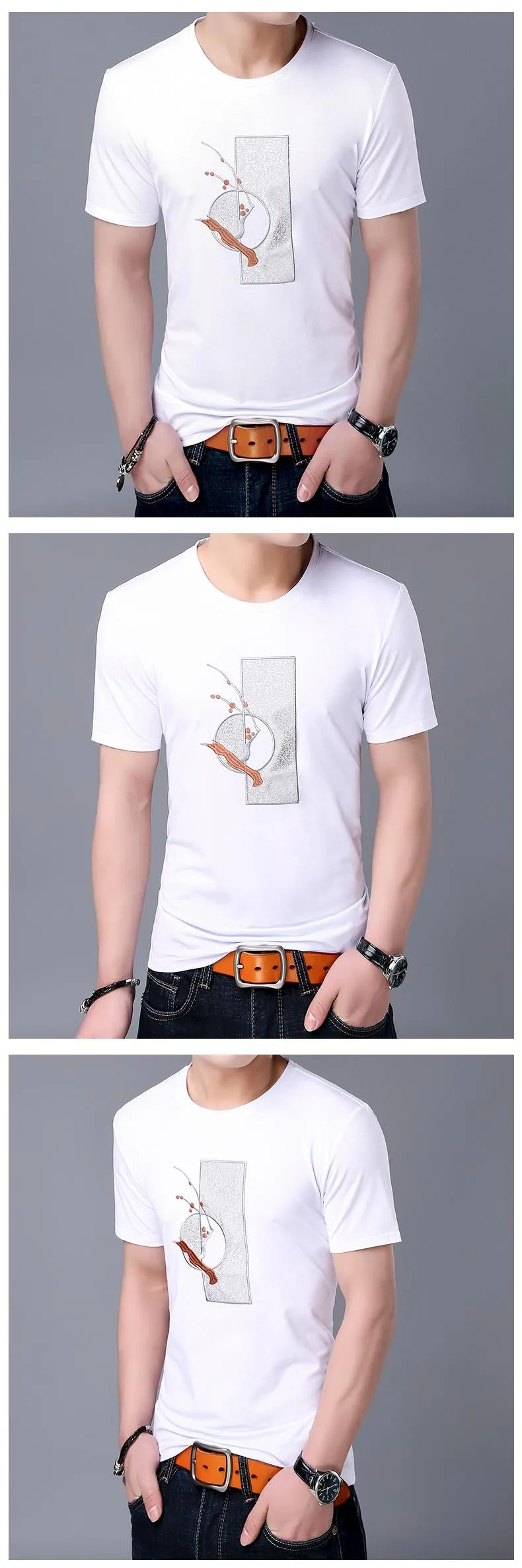 2019 New Fashion Brand Tshirt Men O Neck Print Summer Tops Streetwear Pattern Korean boys Short Sleeve T-Shirt Mens Clothing