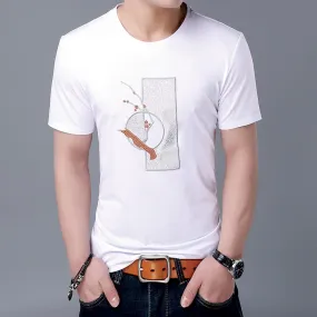 2019 New Fashion Brand Tshirt Men O Neck Print Summer Tops Streetwear Pattern Korean boys Short Sleeve T-Shirt Mens Clothing