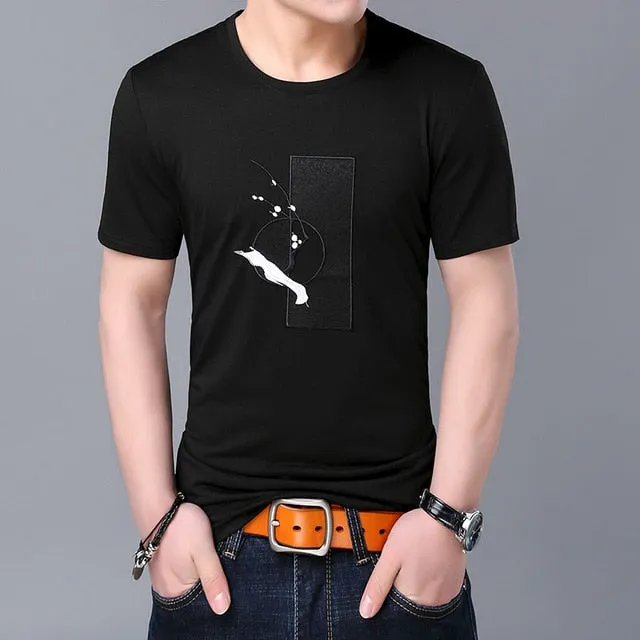 2019 New Fashion Brand Tshirt Men O Neck Print Summer Tops Streetwear Pattern Korean boys Short Sleeve T-Shirt Mens Clothing