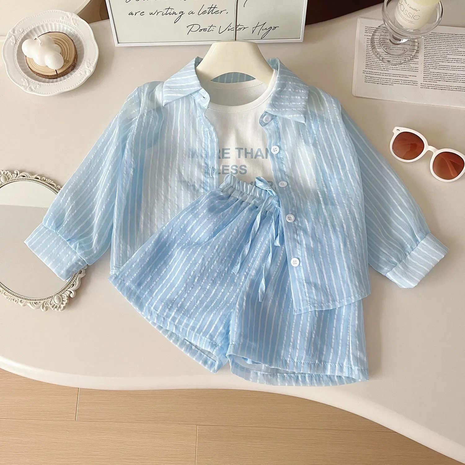 3 Pcs Girls Pants Suit 567852