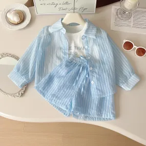 3 Pcs Girls Pants Suit 567852