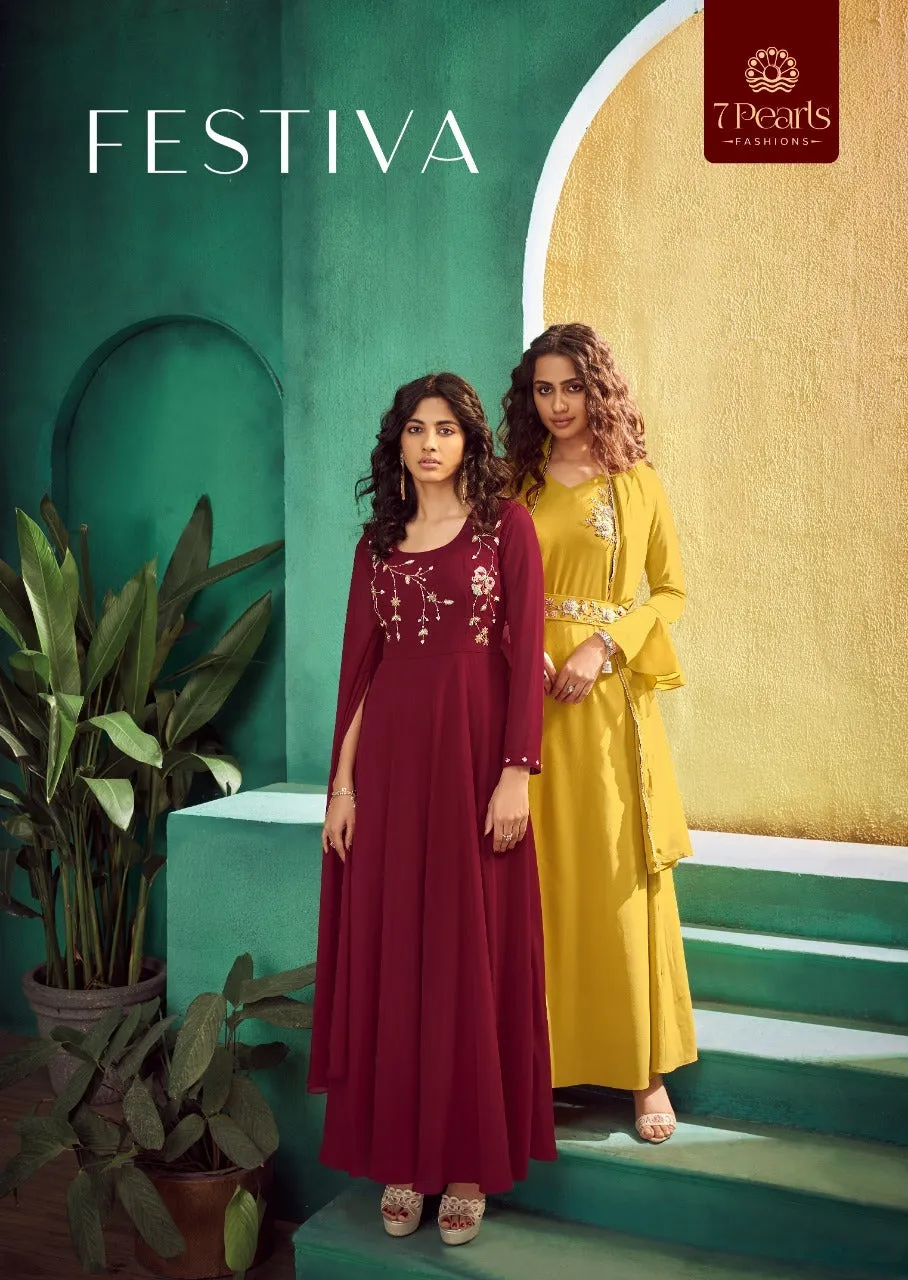 7 PEARLS GEORGETTE WITH INNER SUIT