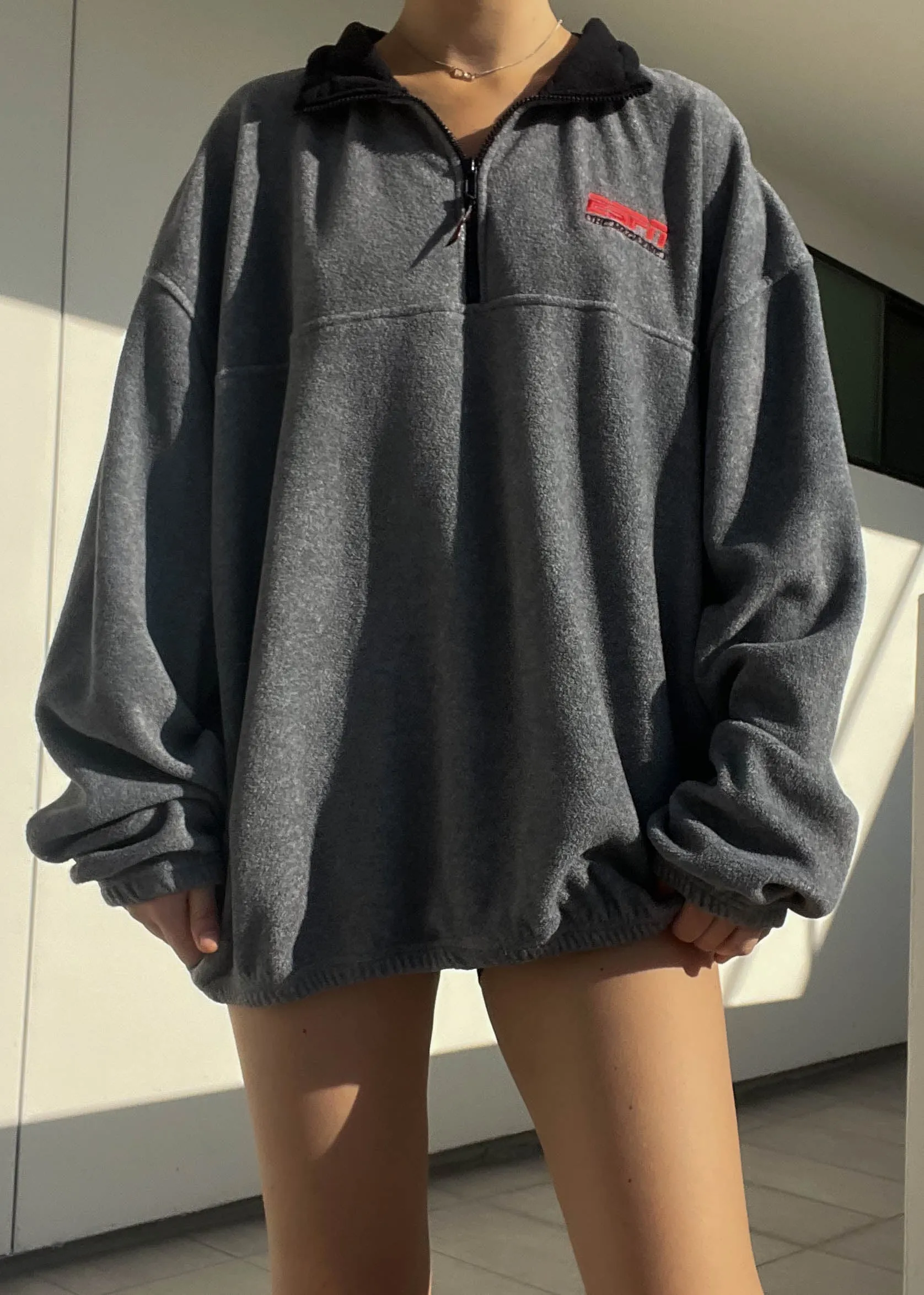 90's ESPN Fleece 1/4 ZIp (L)