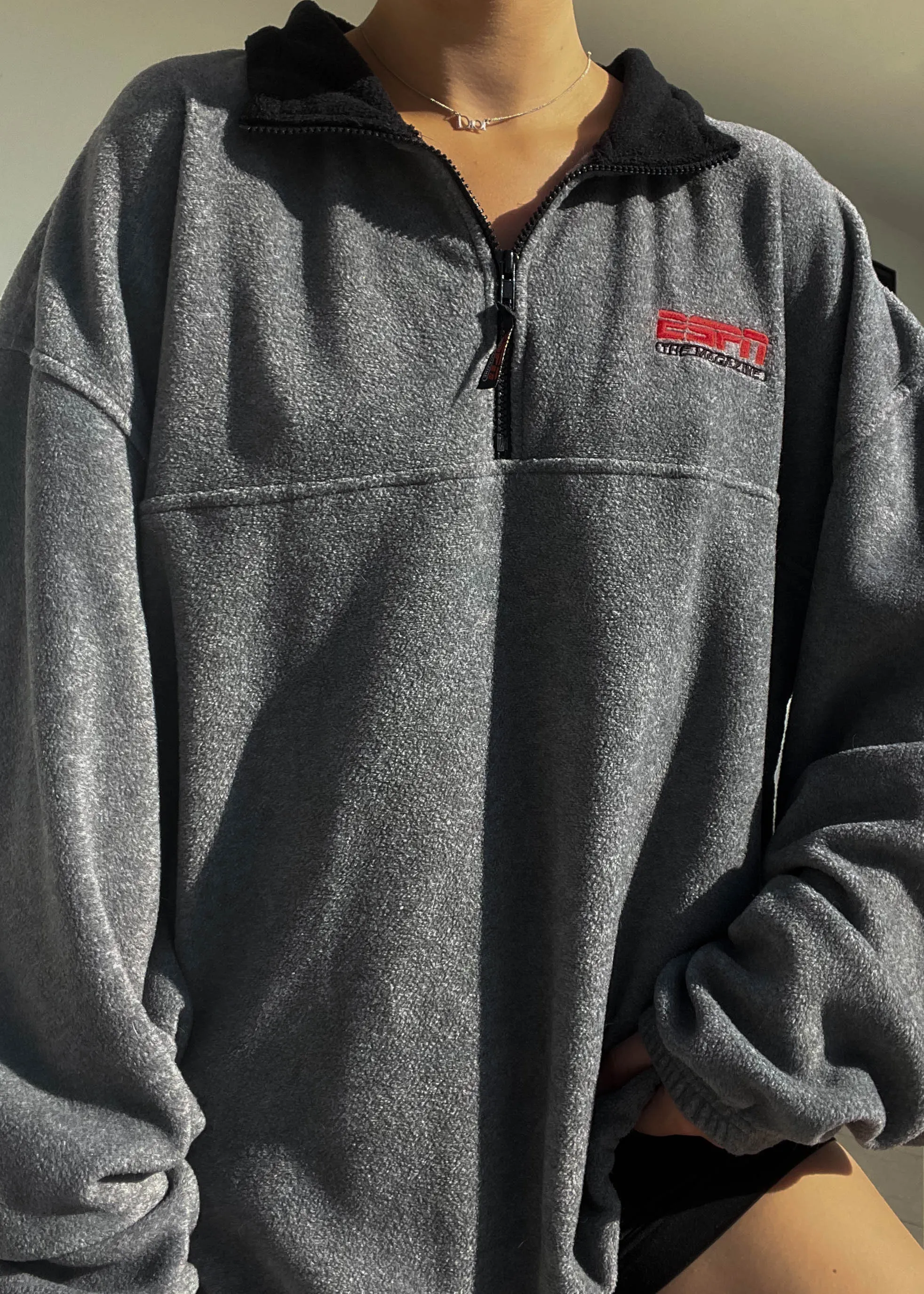 90's ESPN Fleece 1/4 ZIp (L)