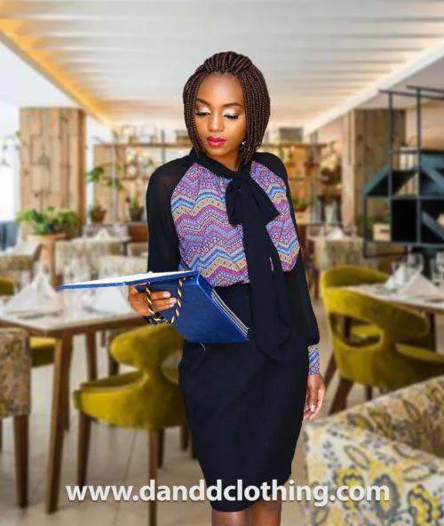 African Office Shirt Black