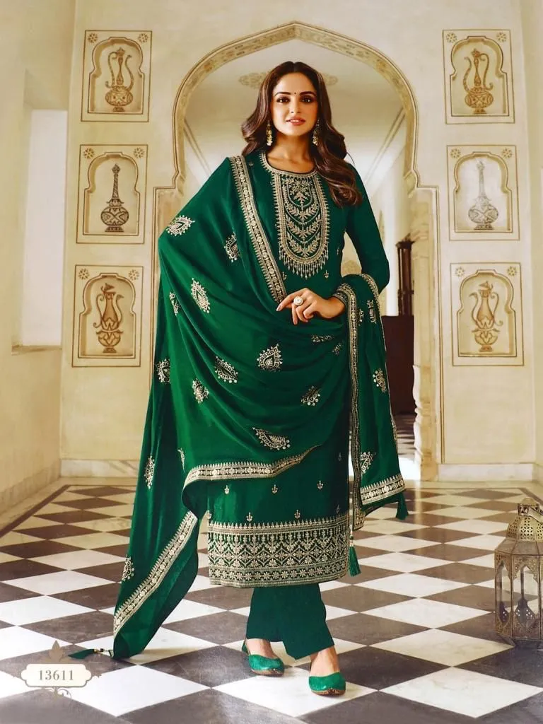 ANAMIKA GOPI VOL-1 HEAVY DOLA SILK EMBROIDERY SEQUENCE SUIT