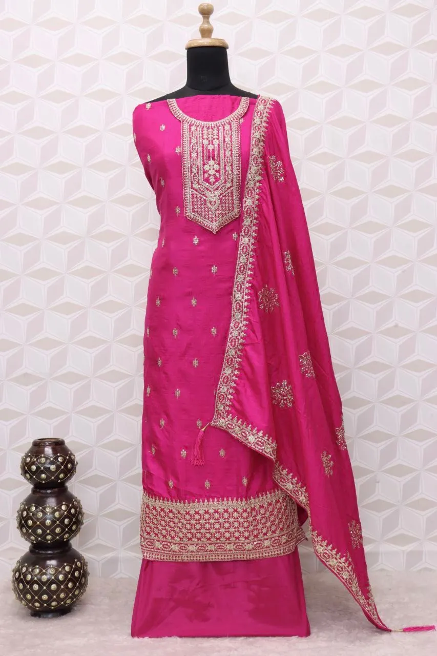 ANAMIKA GOPI VOL-1 HEAVY DOLA SILK EMBROIDERY SEQUENCE SUIT