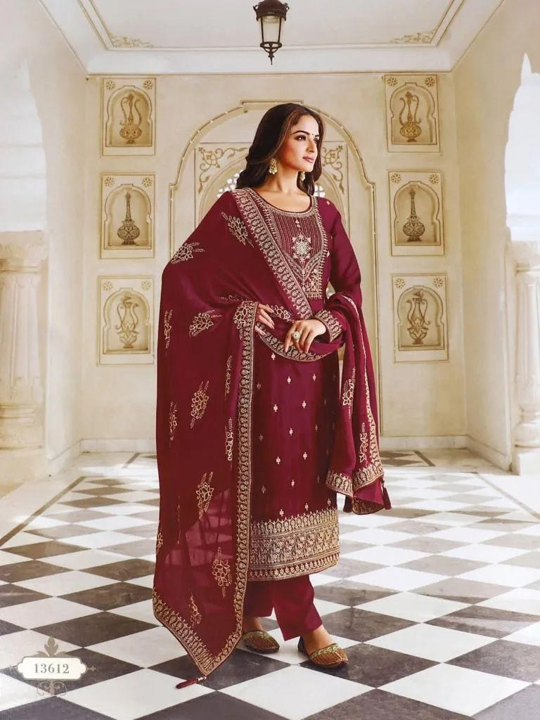 ANAMIKA GOPI VOL-1 HEAVY DOLA SILK EMBROIDERY SEQUENCE SUIT