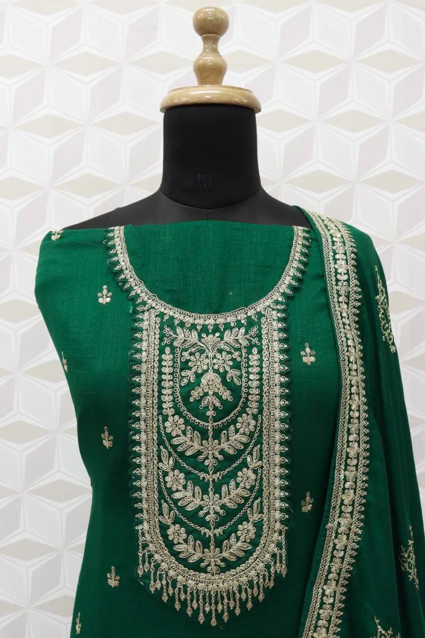 ANAMIKA GOPI VOL-1 HEAVY DOLA SILK EMBROIDERY SEQUENCE SUIT