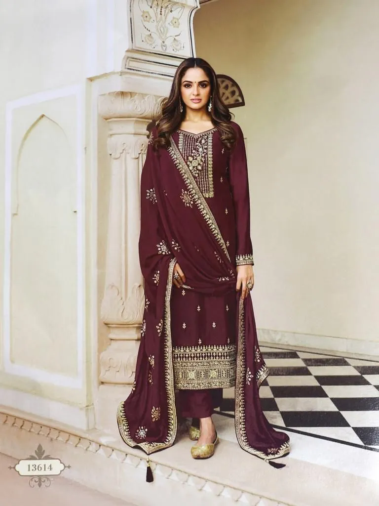 ANAMIKA GOPI VOL-1 HEAVY DOLA SILK EMBROIDERY SEQUENCE SUIT