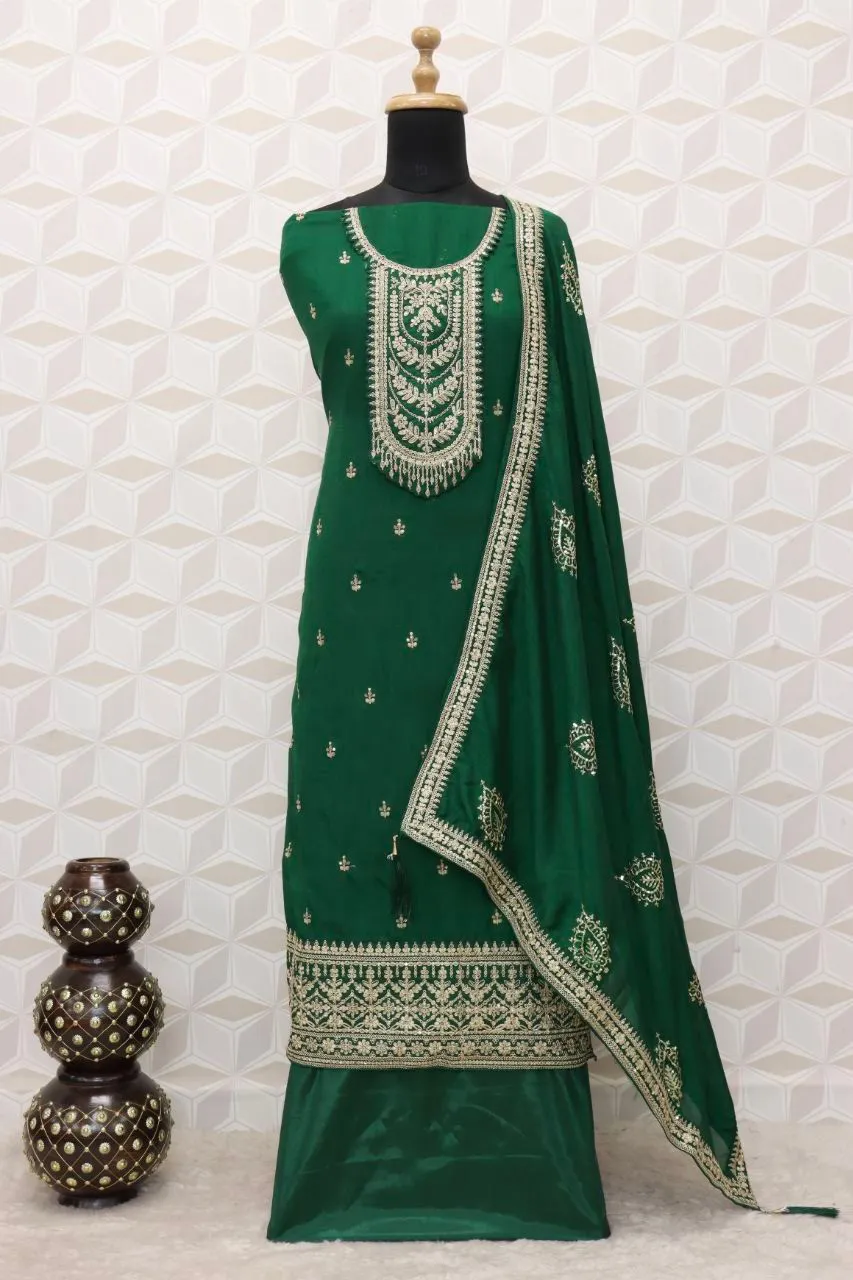 ANAMIKA GOPI VOL-1 HEAVY DOLA SILK EMBROIDERY SEQUENCE SUIT