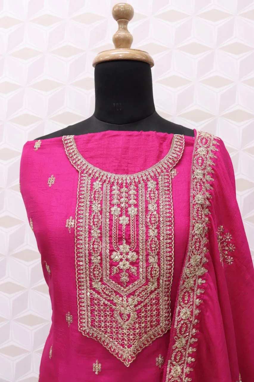 ANAMIKA GOPI VOL-1 HEAVY DOLA SILK EMBROIDERY SEQUENCE SUIT