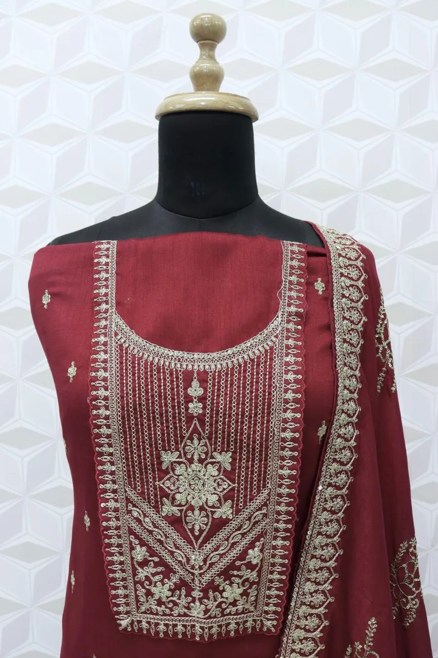 ANAMIKA GOPI VOL-1 HEAVY DOLA SILK EMBROIDERY SEQUENCE SUIT