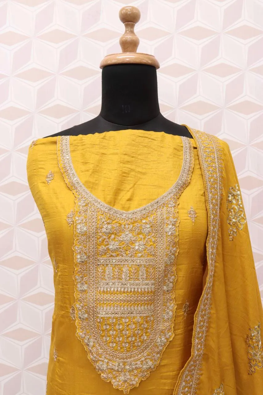 ANAMIKA GOPI VOL-1 HEAVY DOLA SILK EMBROIDERY SEQUENCE SUIT