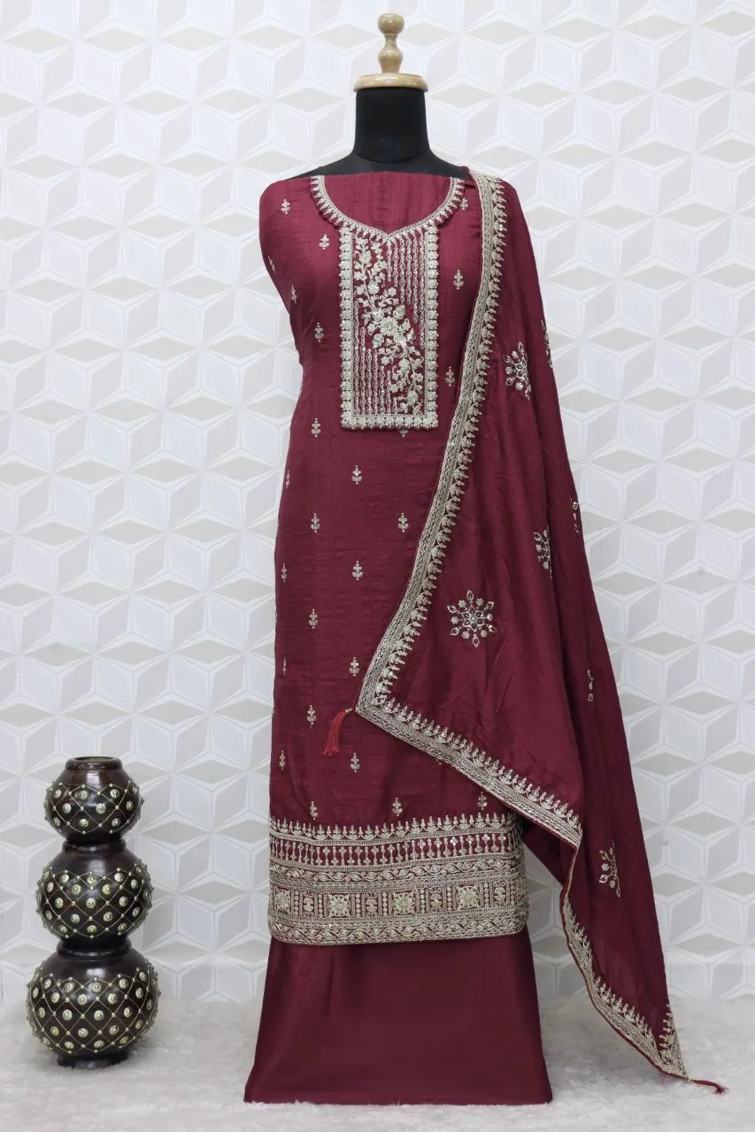 ANAMIKA GOPI VOL-1 HEAVY DOLA SILK EMBROIDERY SEQUENCE SUIT