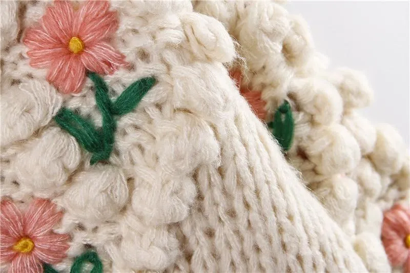 Boho Top - Floral Beaded Cardi