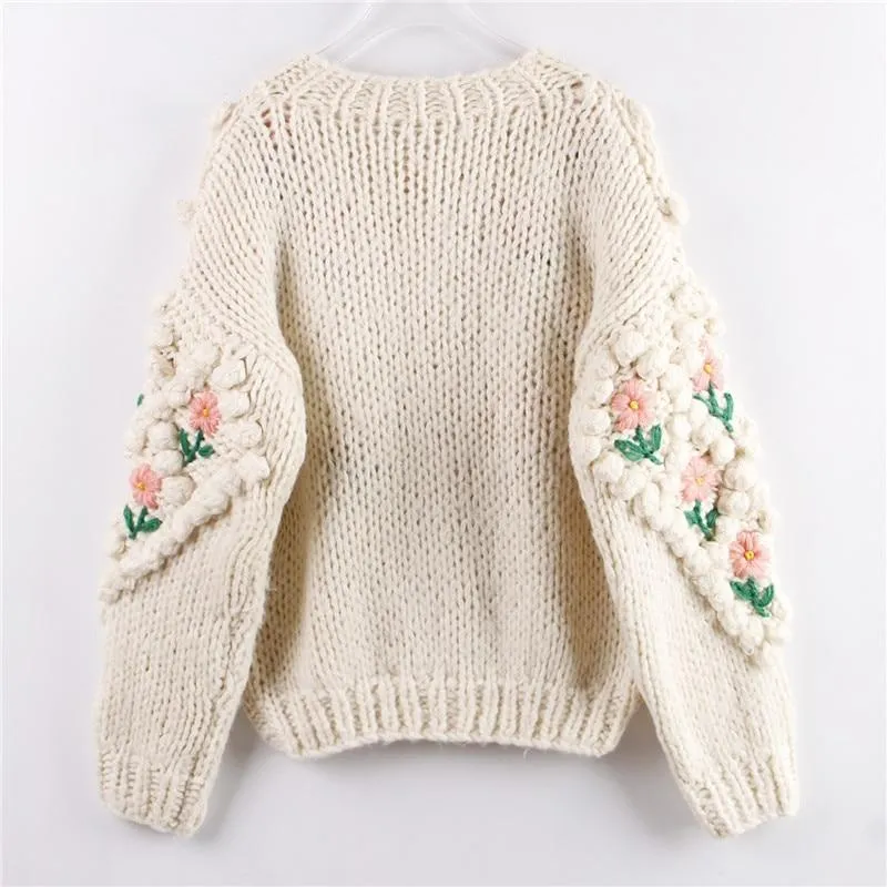 Boho Top - Floral Beaded Cardi