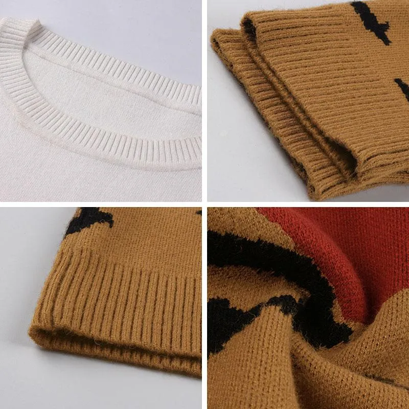 Boho Top - Leopard Knitted Sweater