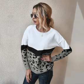Boho Top - Leopard Knitted Sweater