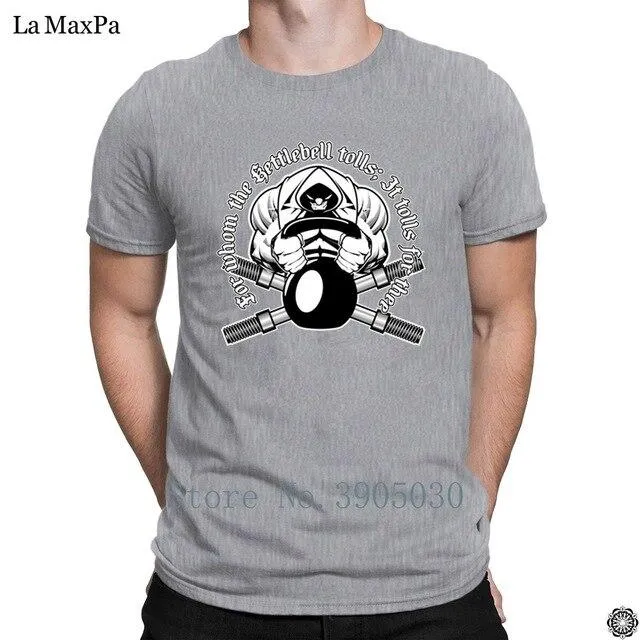 Custom Streetwear Letter T-Shirt For Mens Kettlebell Gyms T Shirt Awesome Tshirt O-Neck Breathable Men's Tee Shirt Anti-Wrinkle