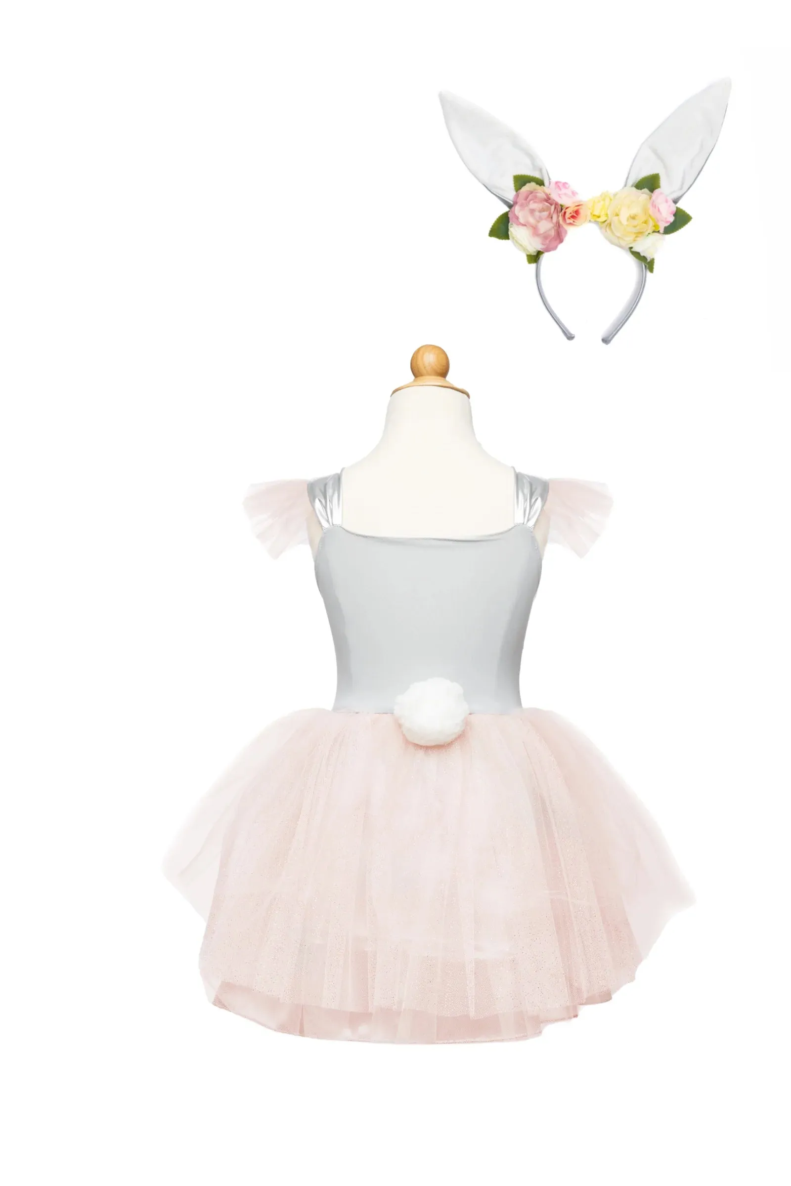 Great Pretenders Dress - Woodland Bunny with Headpiece, Size 3-4
