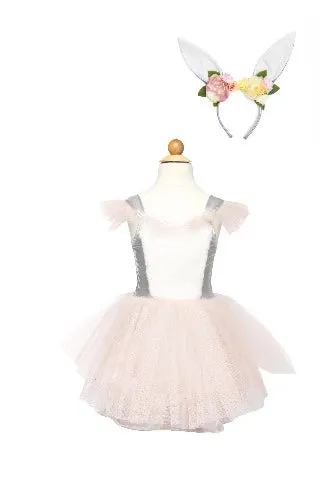 Great Pretenders Dress - Woodland Bunny with Headpiece, Size 3-4