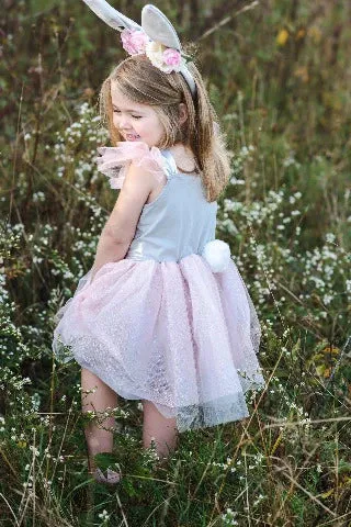 Great Pretenders Dress - Woodland Bunny with Headpiece, Size 3-4