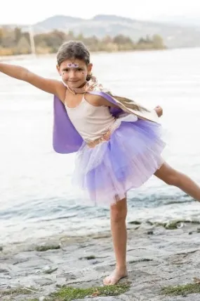 Great Pretenders Tutu - Super-Duper Cape with Mask, Lilac/Metallic Rose Gold