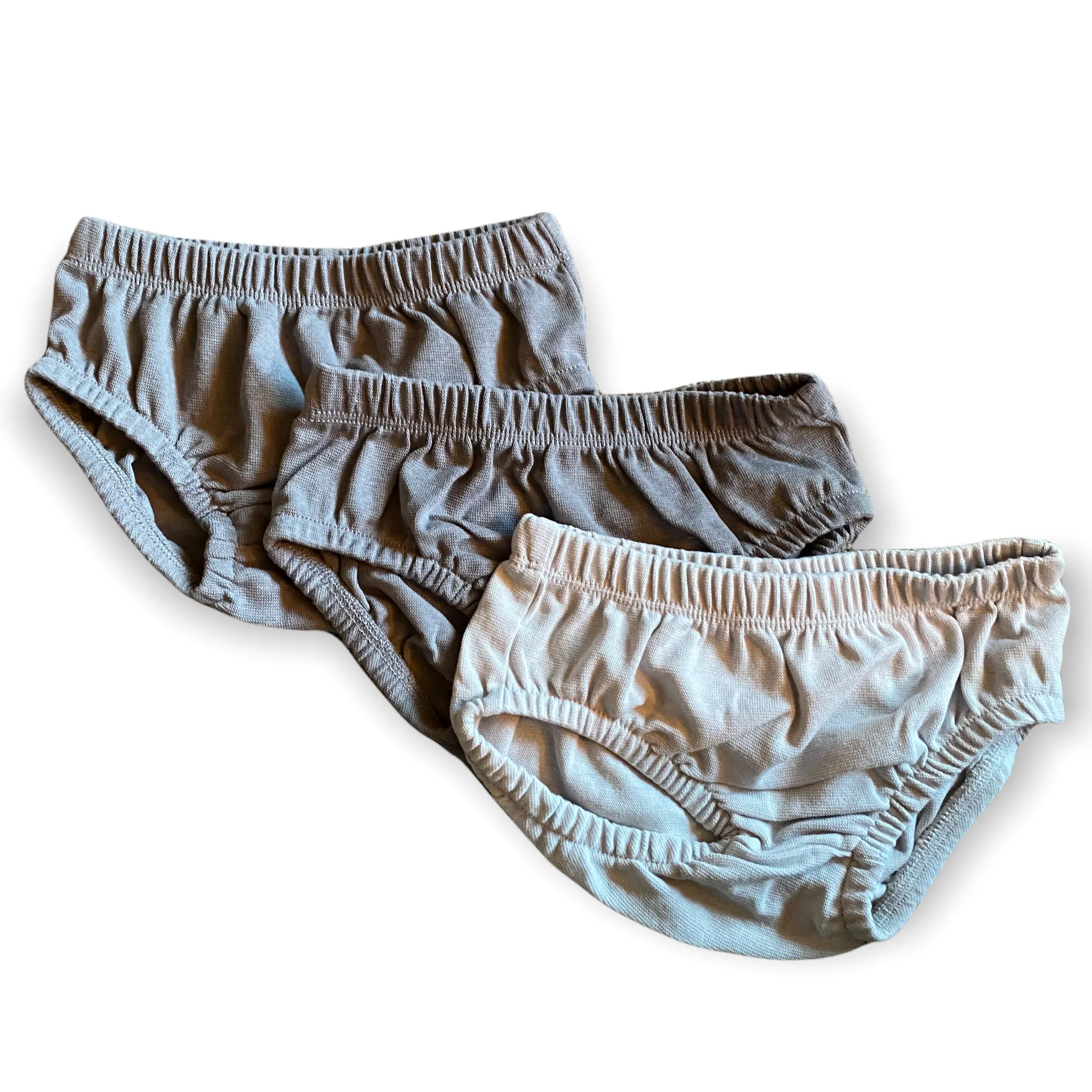 Hanes Set of 3 Gray Baby Diaper Covers Size 6-12 Months NEW