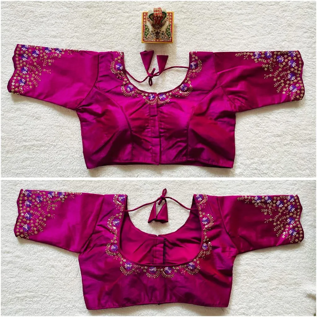 Heavy Phantom Silk Blouse D.no -146 Red Rose