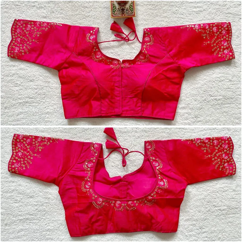Heavy Phantom Silk Blouse D.no -146 Red Rose