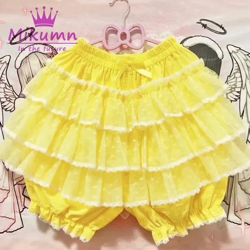Mikumn x KawaiiSweet Harajuku Sweet Lace Shorts Skirts
