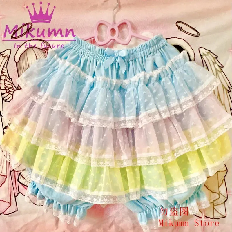 Mikumn x KawaiiSweet Harajuku Sweet Lace Shorts Skirts