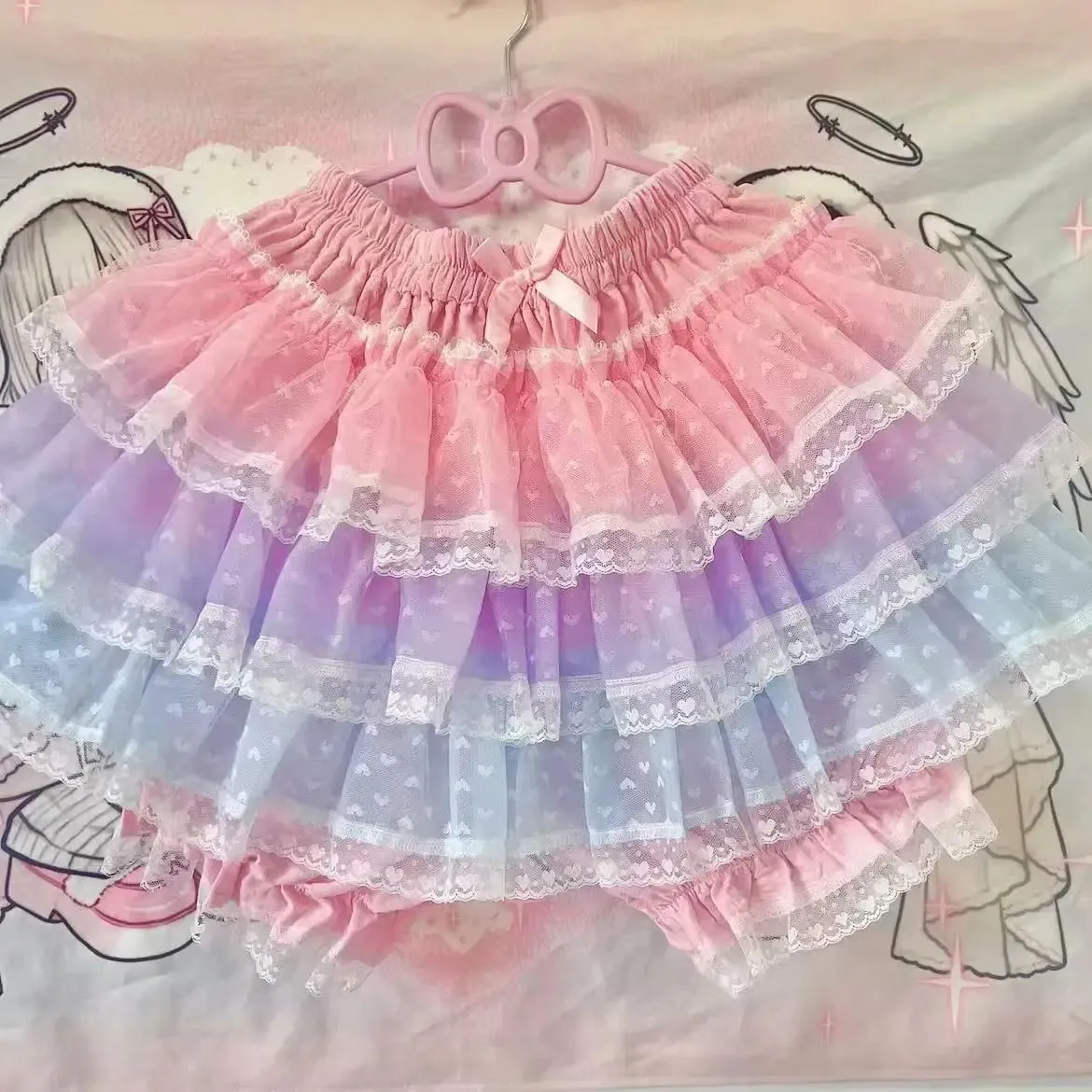 Mikumn x KawaiiSweet Harajuku Sweet Lace Shorts Skirts