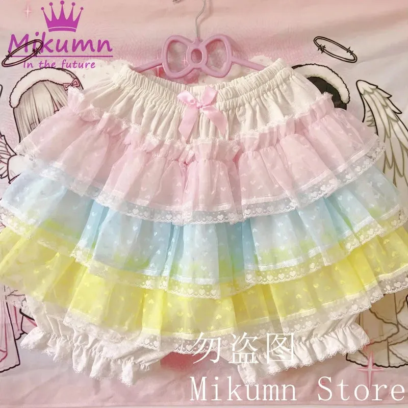 Mikumn x KawaiiSweet Harajuku Sweet Lace Shorts Skirts