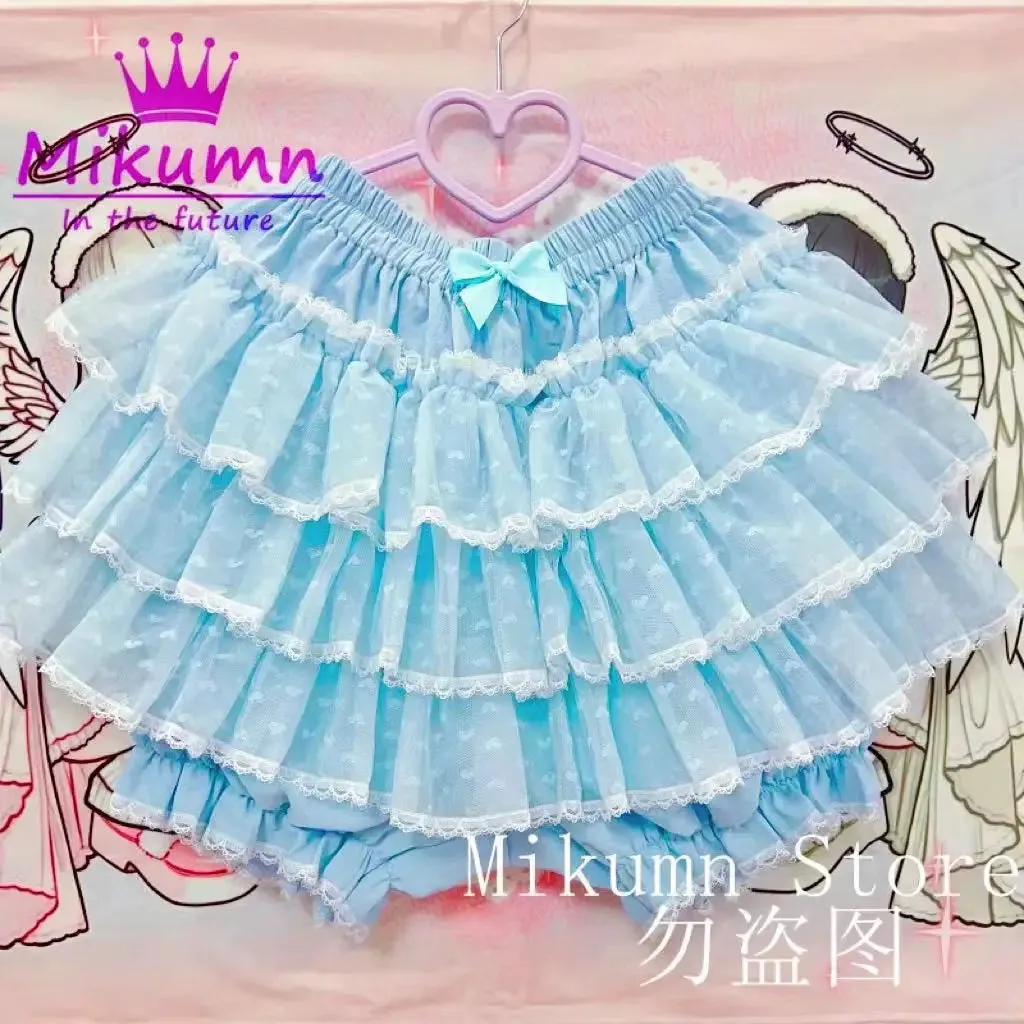Mikumn x KawaiiSweet Harajuku Sweet Lace Shorts Skirts