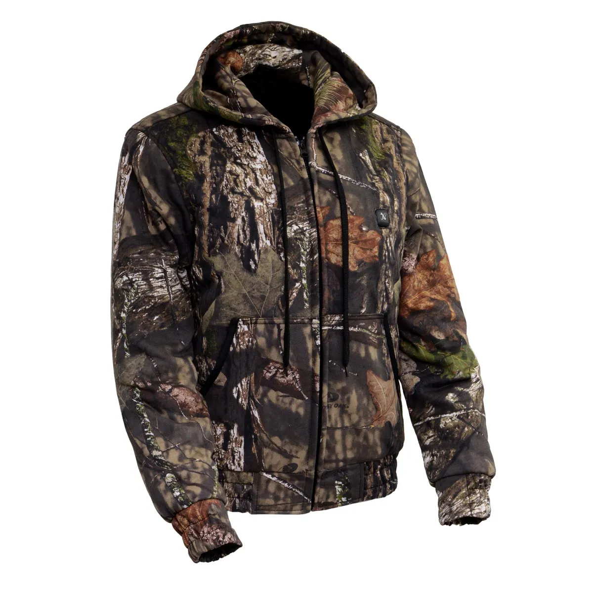 Nexgen Heat NXL2776SET Womens Heated Zipper Camouflaged Hoodie Warming Camo Hoodie for Hunting w/ Battery Pack