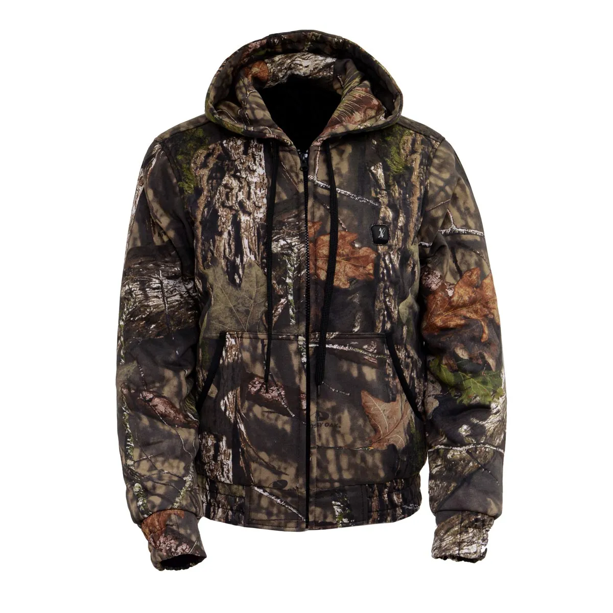 Nexgen Heat NXL2776SET Womens Heated Zipper Camouflaged Hoodie Warming Camo Hoodie for Hunting w/ Battery Pack