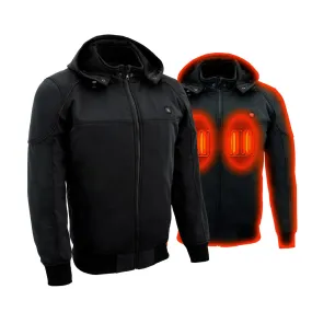 Nexgen Heat NXM1761SET Mens Black Igniter 'Heated' Soft Shell Racing Style Motorcycle Heated Jacket w/ Battery