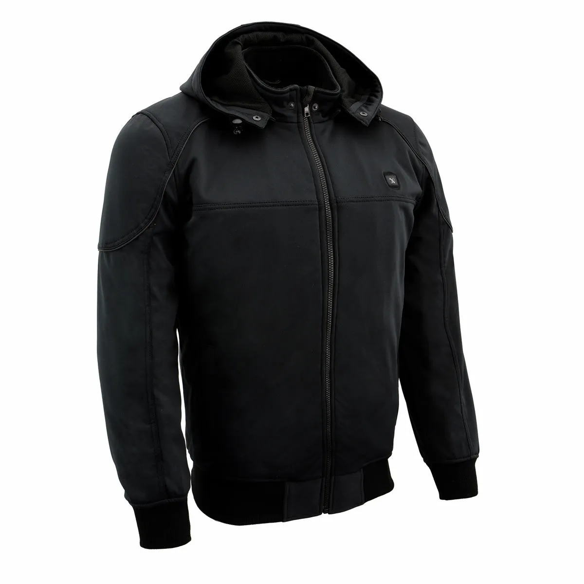 Nexgen Heat NXM1761SET Mens Black Igniter 'Heated' Soft Shell Racing Style Motorcycle Heated Jacket w/ Battery