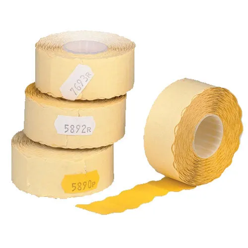 Yellow Pricing Labels Rolls